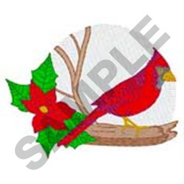 Picture of Christmas Cardinal Machine Embroidery Design