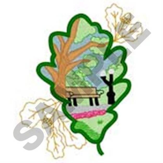 Picture of Park Scene Machine Embroidery Design