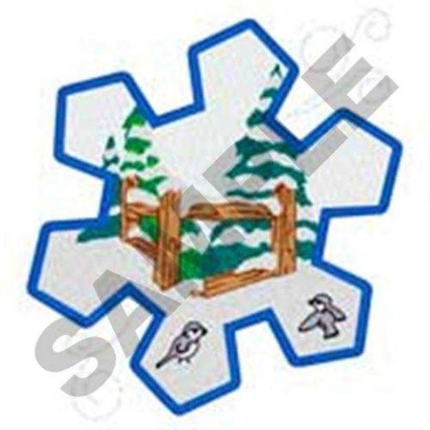 Picture of Winter Fence Machine Embroidery Design