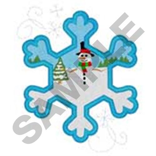 Snowman Outline Machine Embroidery Design