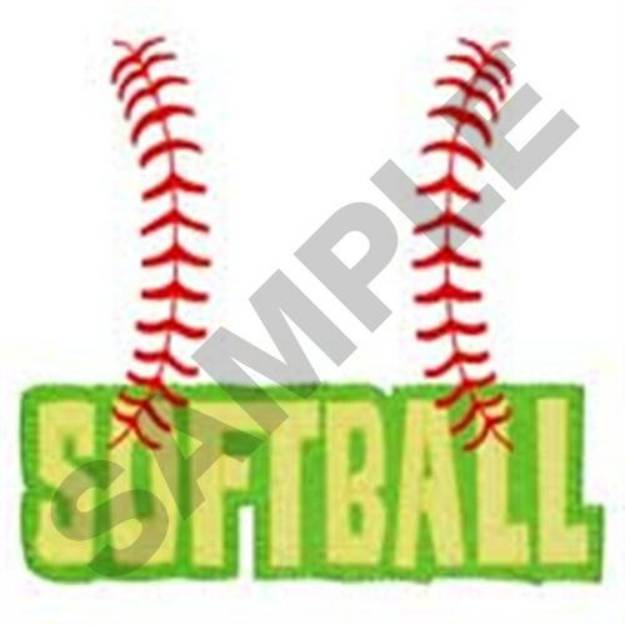 Picture of Softball Stitches Machine Embroidery Design