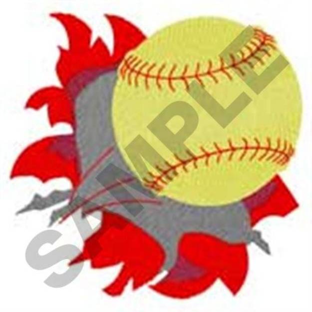 Picture of Softball Hit Machine Embroidery Design