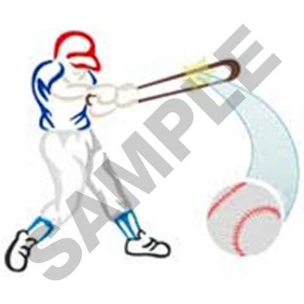 Picture of Baseball Hit Machine Embroidery Design