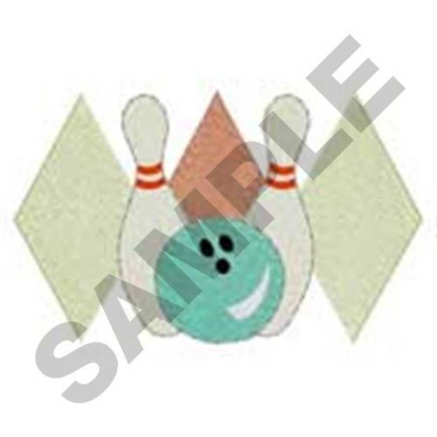 Picture of Bowling Pins Machine Embroidery Design