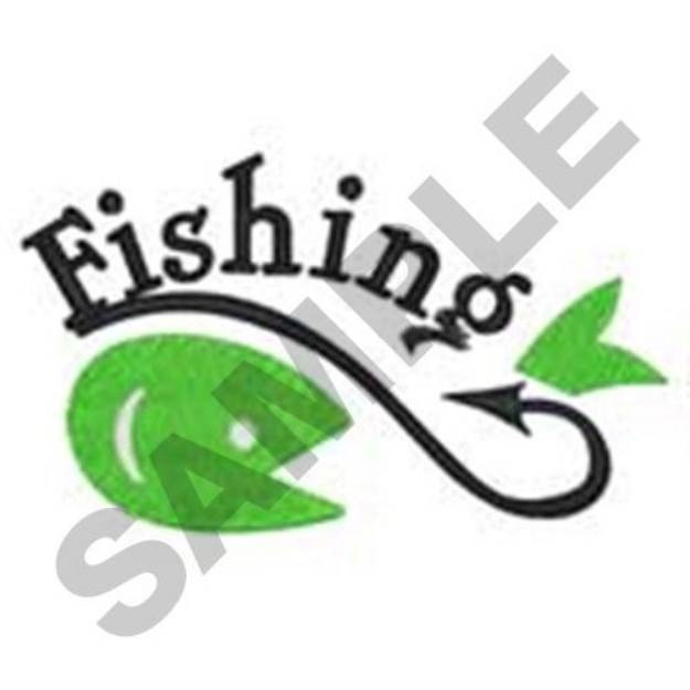 Picture of Fishing Hook Machine Embroidery Design