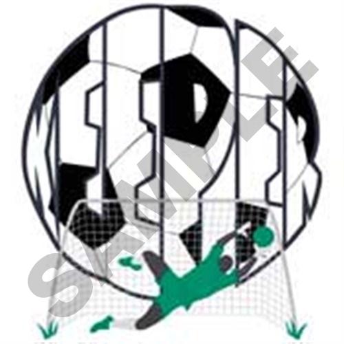 Soccer Keeper Machine Embroidery Design