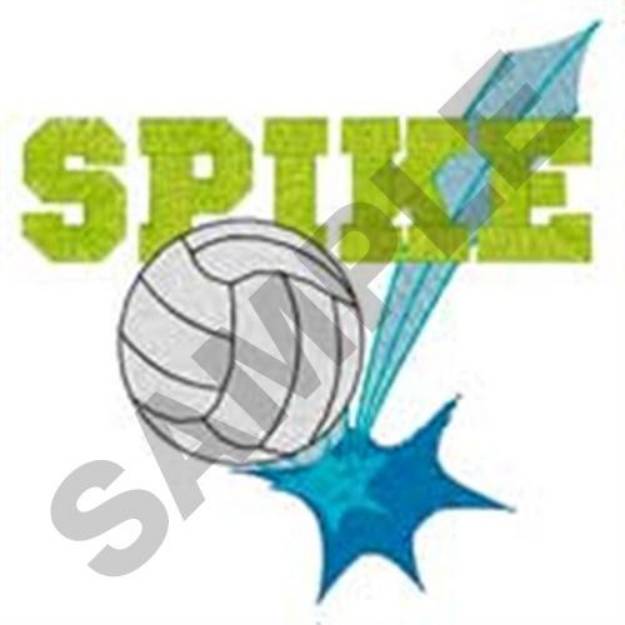 Picture of Volleyball Spike Machine Embroidery Design