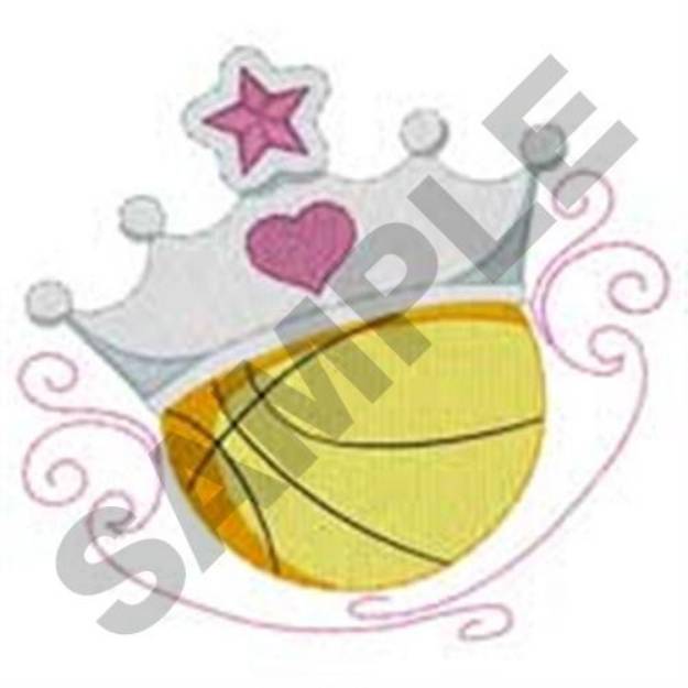 Picture of Basketball Tiara Machine Embroidery Design