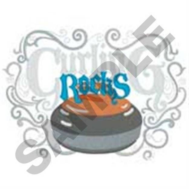 Picture of Curling Rocks Machine Embroidery Design