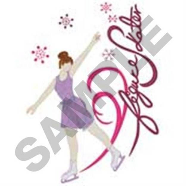 Picture of Figure Skater Machine Embroidery Design