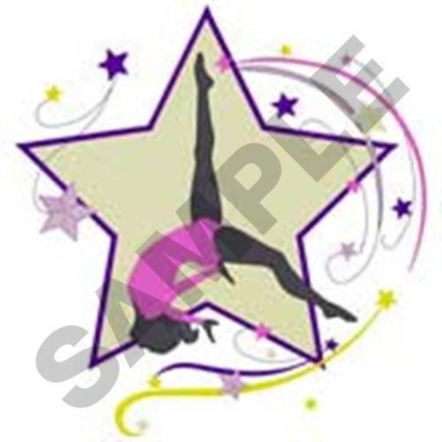 Picture of Gymnastics Star Machine Embroidery Design