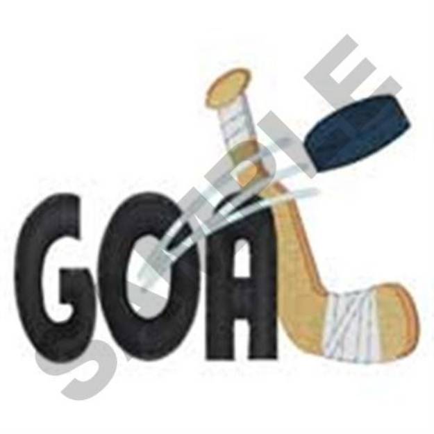 Picture of Hockey Goal Machine Embroidery Design