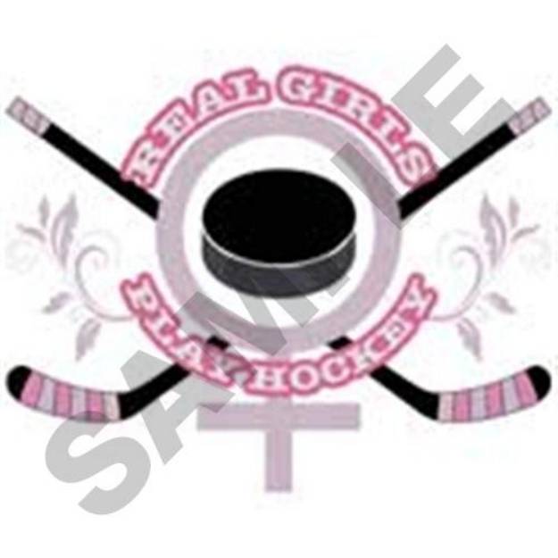 Picture of Girls Hockey Machine Embroidery Design