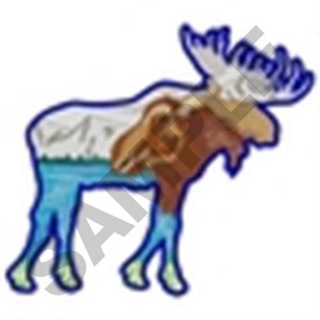 Picture of Moose Machine Embroidery Design