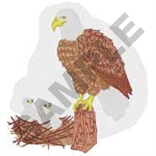 Bald Eagle Machine Embroidery Design