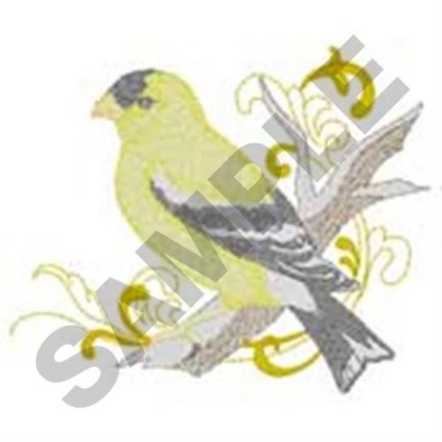 Picture of American Goldfinch Machine Embroidery Design