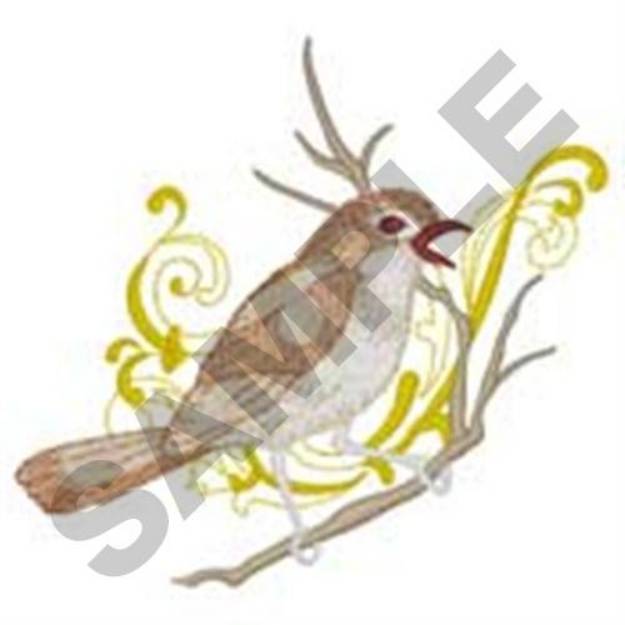 Picture of Nightingale Bird Machine Embroidery Design