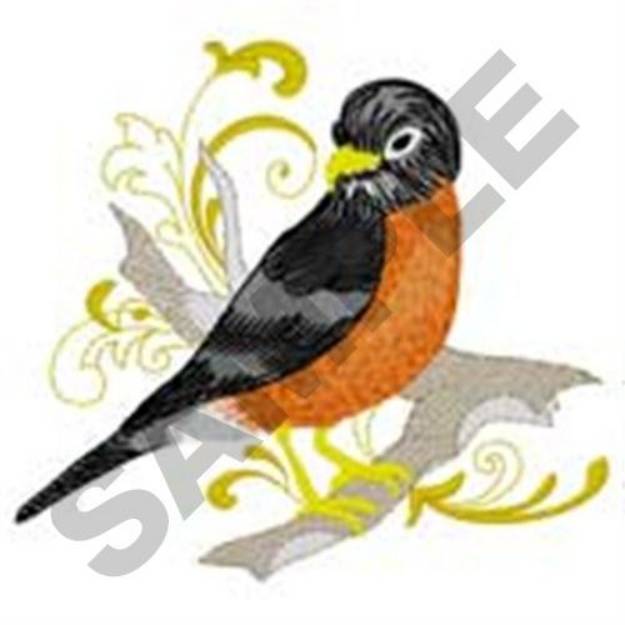 Picture of Robin Bird Machine Embroidery Design