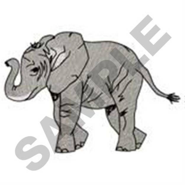 Picture of Baby Elephant Machine Embroidery Design