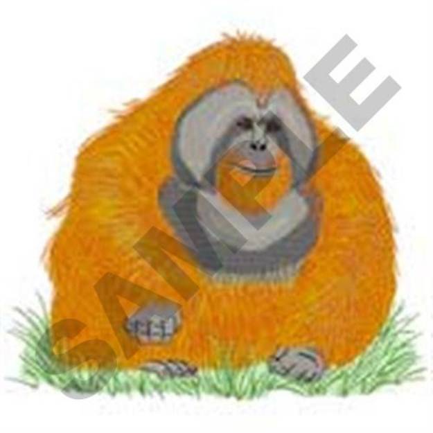 Picture of Male Orangutan Machine Embroidery Design