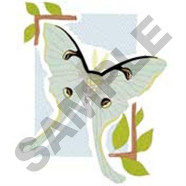 Picture of Luna Moth Machine Embroidery Design