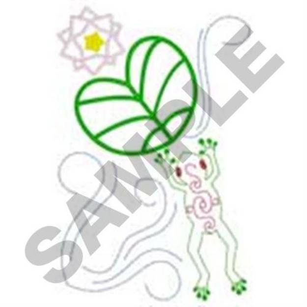 Picture of Frog Swirl Machine Embroidery Design