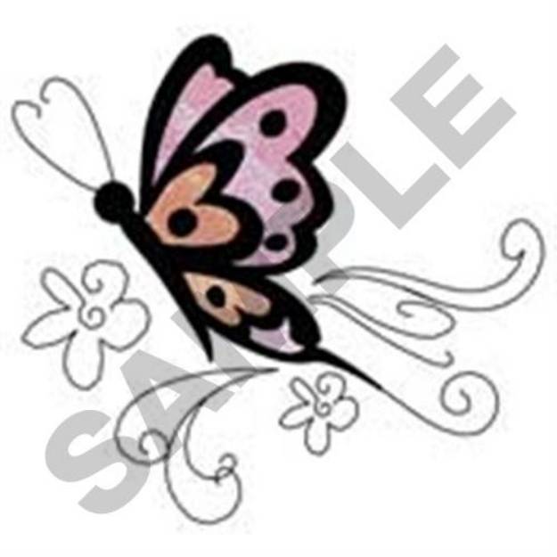 Picture of Butterfly Swirls Machine Embroidery Design