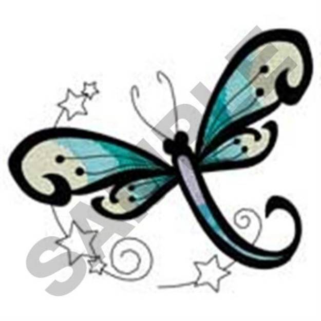 Picture of Dragonfly Star Machine Embroidery Design