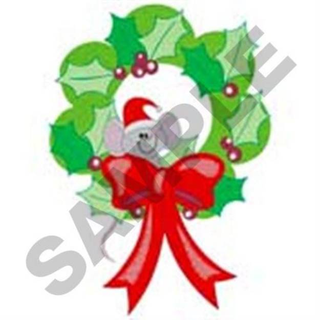 Picture of Mouse Wreath Machine Embroidery Design