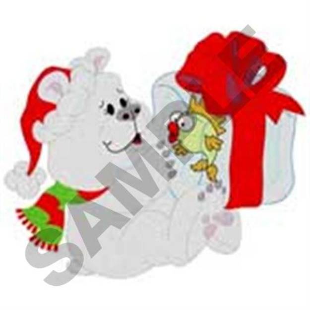 Picture of Christmas Bear Machine Embroidery Design