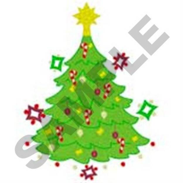 Picture of Christmas Tree Machine Embroidery Design