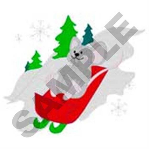 Picture of Sledding Mouse Machine Embroidery Design