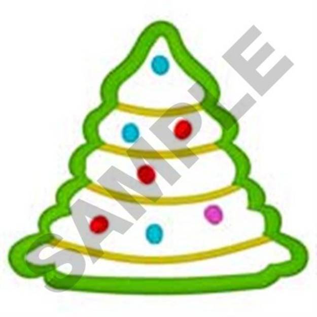 Picture of Christmas Tree Applique Machine Embroidery Design