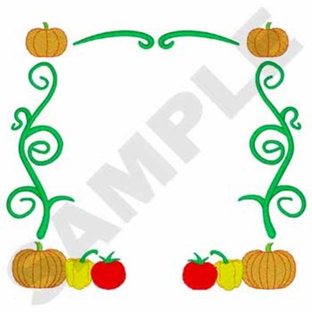 Picture of Veggie Frame Machine Embroidery Design