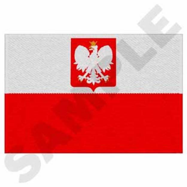 Picture of Polish Flag Machine Embroidery Design