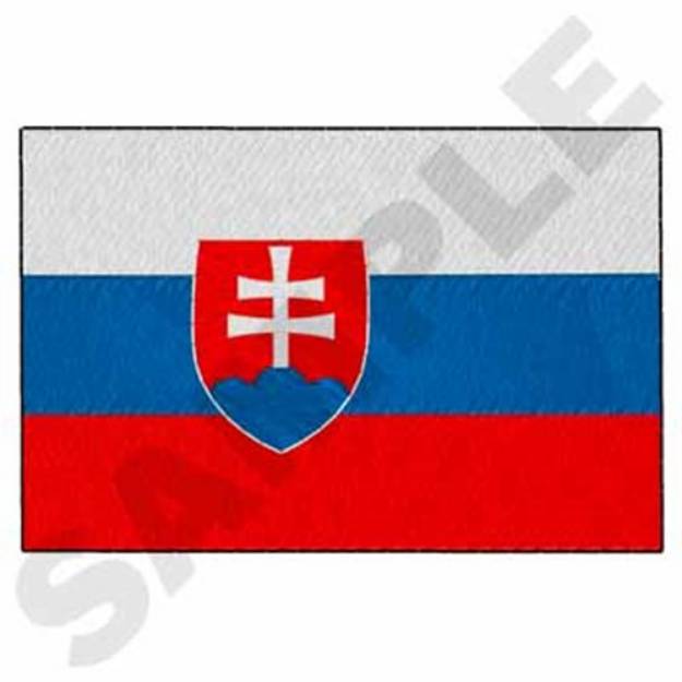 Picture of Slovak Flag Machine Embroidery Design