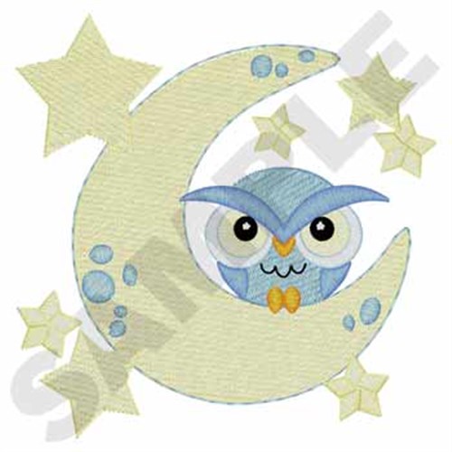 Moon & Stars Machine Embroidery Design