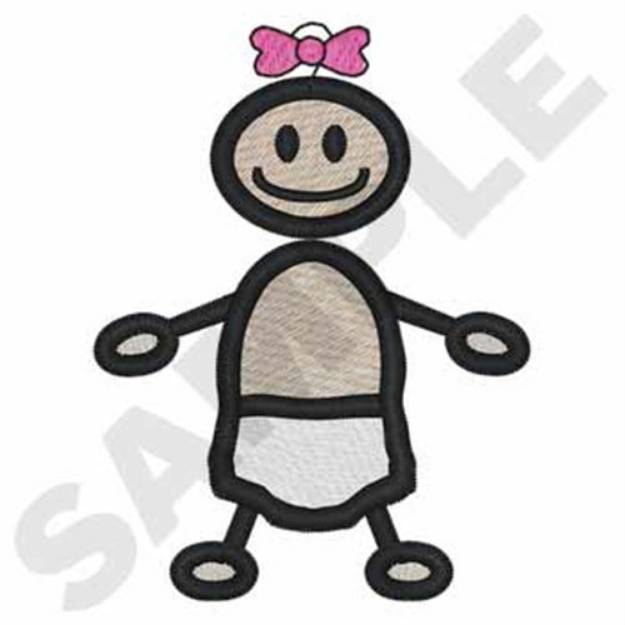 Picture of Stick Baby Girl Machine Embroidery Design