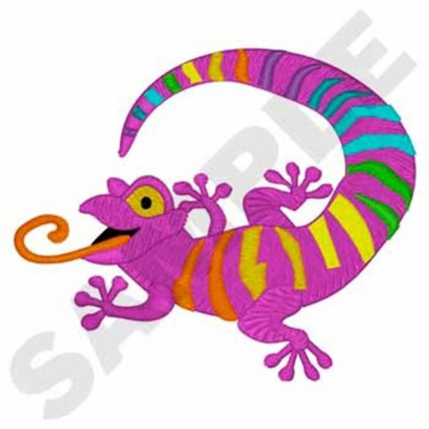 Picture of Rainbow Lizard Machine Embroidery Design