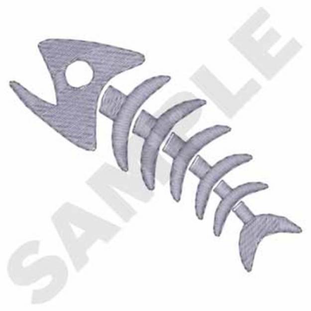 Picture of Fish Skeleton Machine Embroidery Design