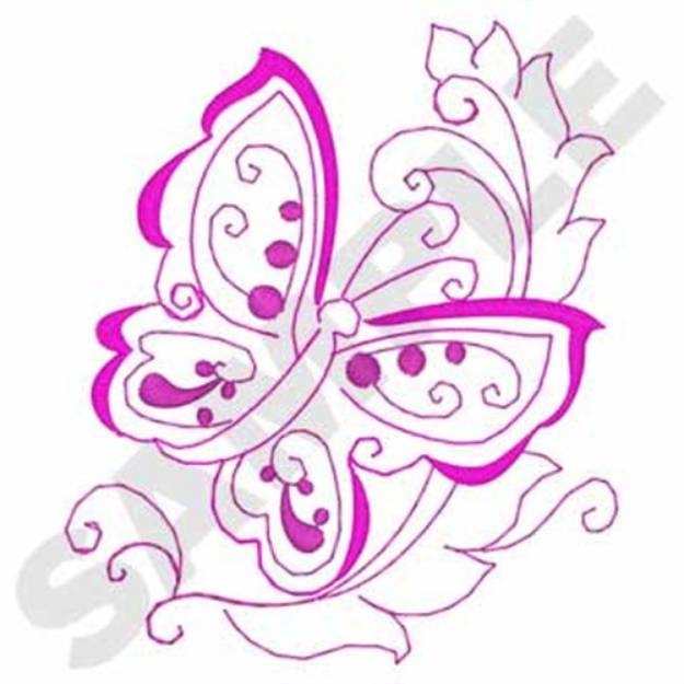 Picture of Butterfly Outline Machine Embroidery Design