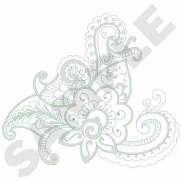 Picture of Paisley Scroll Outline Machine Embroidery Design