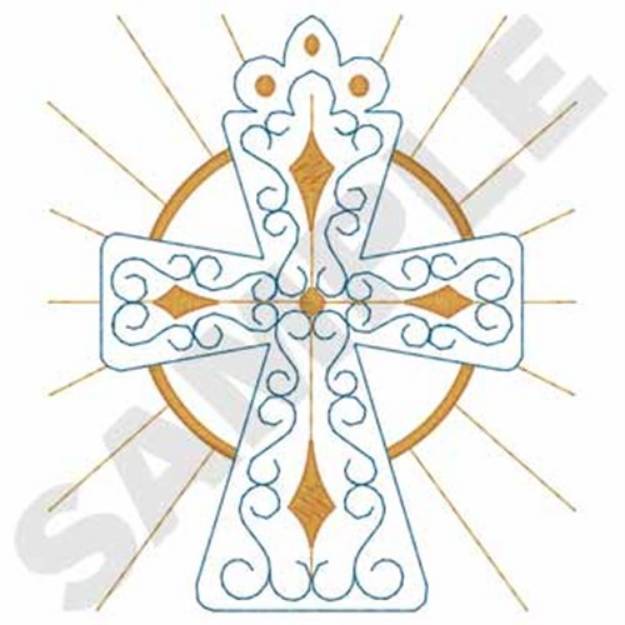 Picture of Cross Scroll Outline Machine Embroidery Design