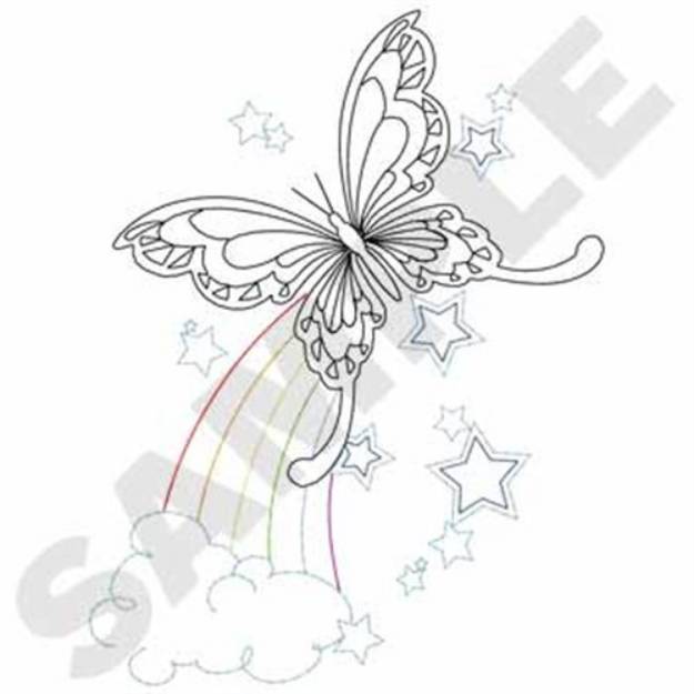 Picture of Butterfly Outline Machine Embroidery Design