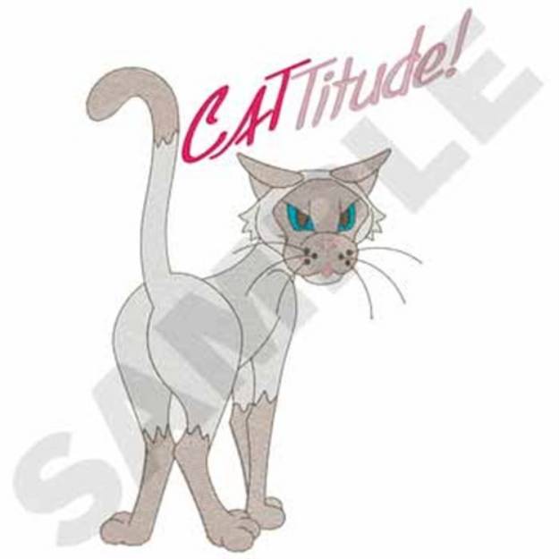 Picture of Cattitude Machine Embroidery Design