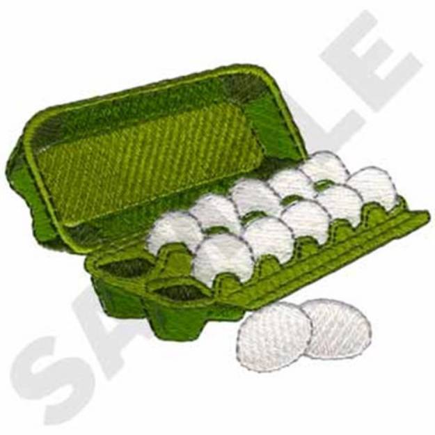 Picture of Carton Of Eggs Machine Embroidery Design