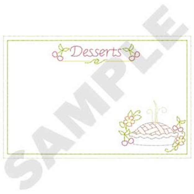 Picture of Cherry Pie Recipe Machine Embroidery Design