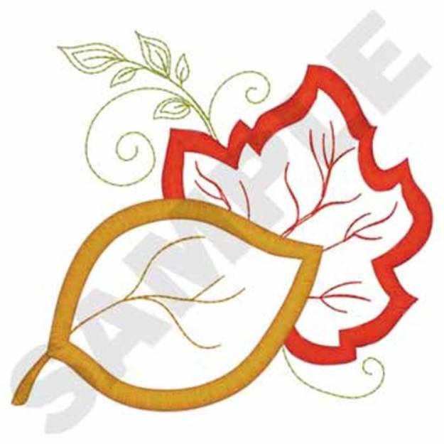 Picture of Leaves Applique Machine Embroidery Design