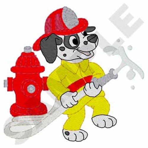 Dalmation Firefighter Machine Embroidery Design
