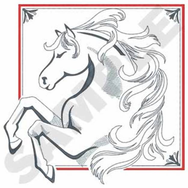 Picture of Horse Outline Machine Embroidery Design